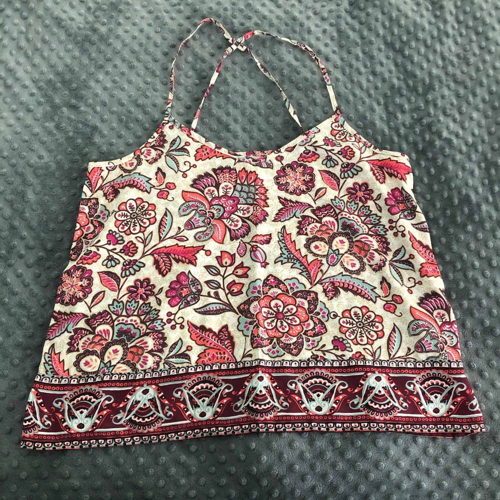 Hollister Floral Cross Back Tank